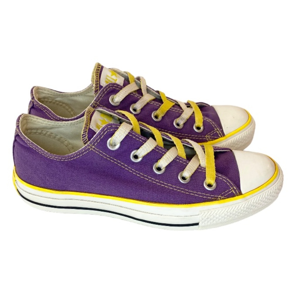Converse All Star Low Top in Purple & Yellow